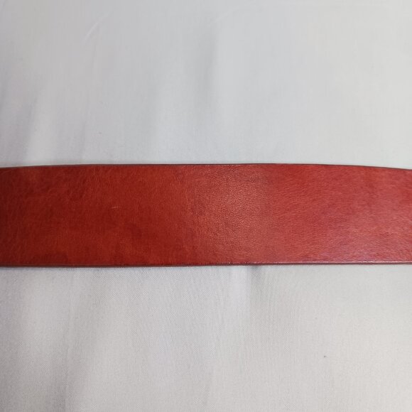 Vintage Milos Brown Leather Men's Belt size 38 Made in Italy - Picture 3 of 8